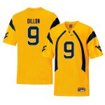 Men's West Virginia Mountaineers NCAA #9 K.J. Dillon Yellow Authentic Nike Retro Stitched College Football Jersey VE15B73TT